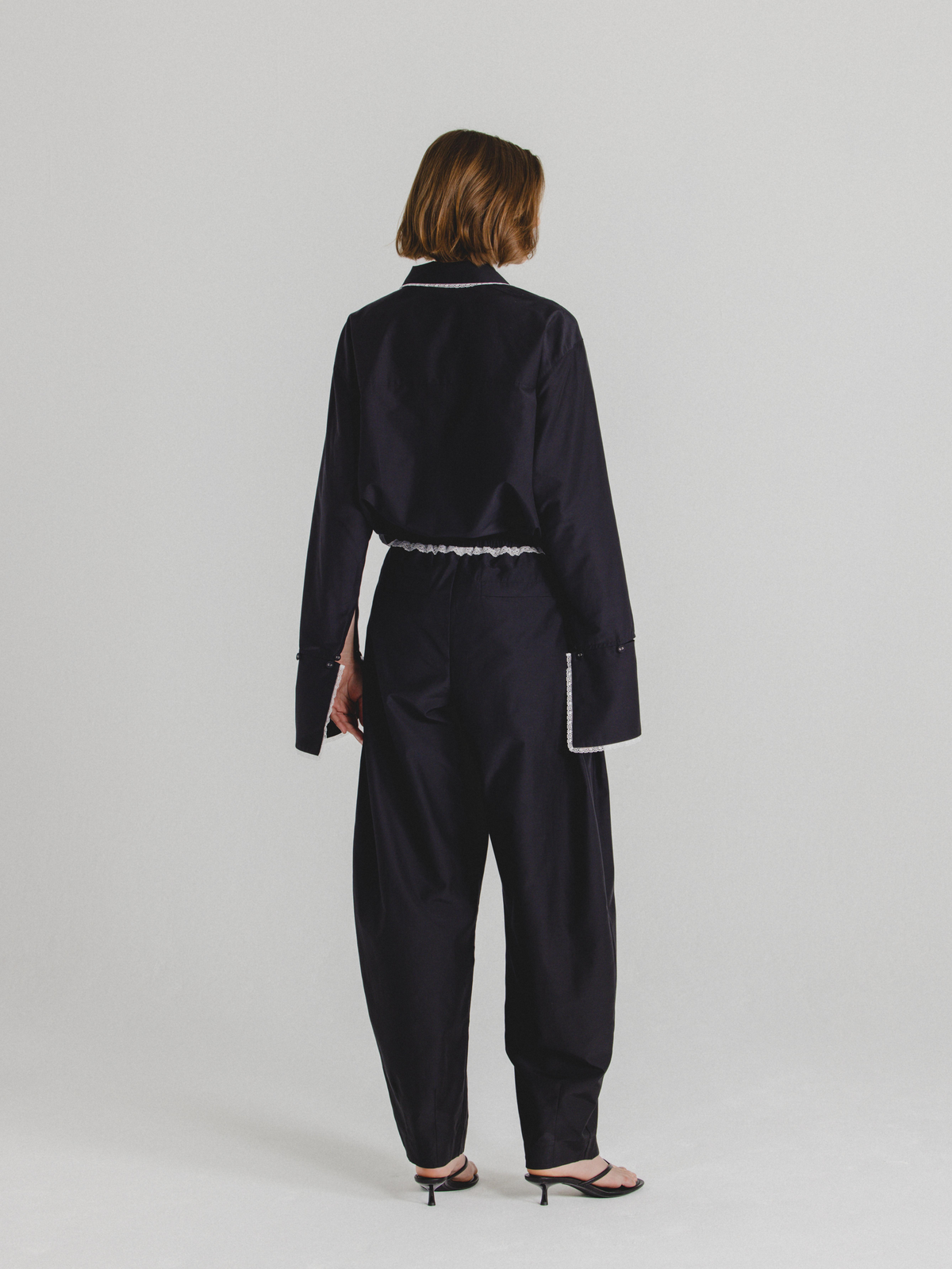 Silk-Cotton Shirt in Black