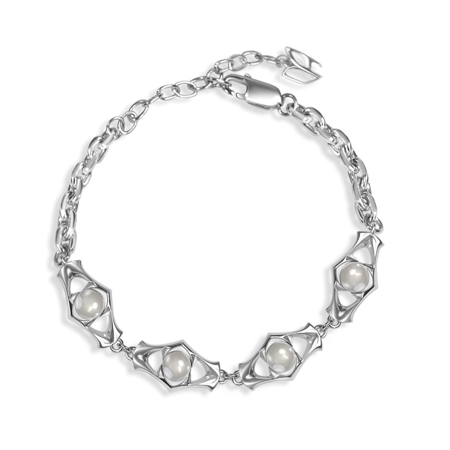 Orbit Bracelet | Silver & Clear Quartz