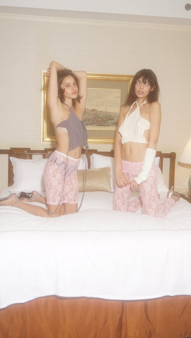 Star Halter Top - Charcoal