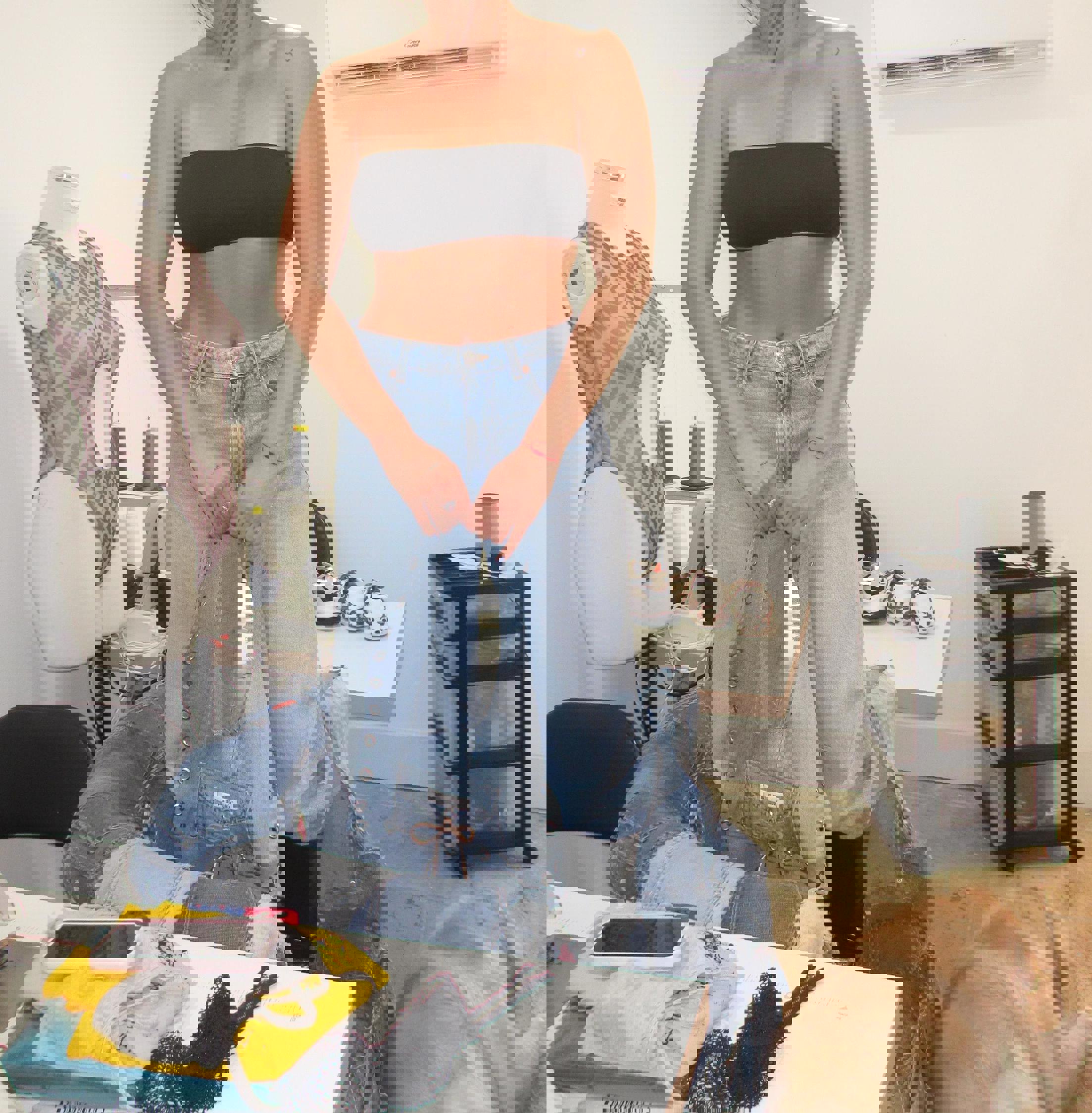 Recycled Denim Studded Bag