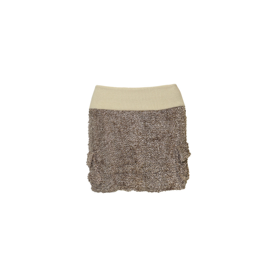 Olive Fuzzy Cargo Skirt