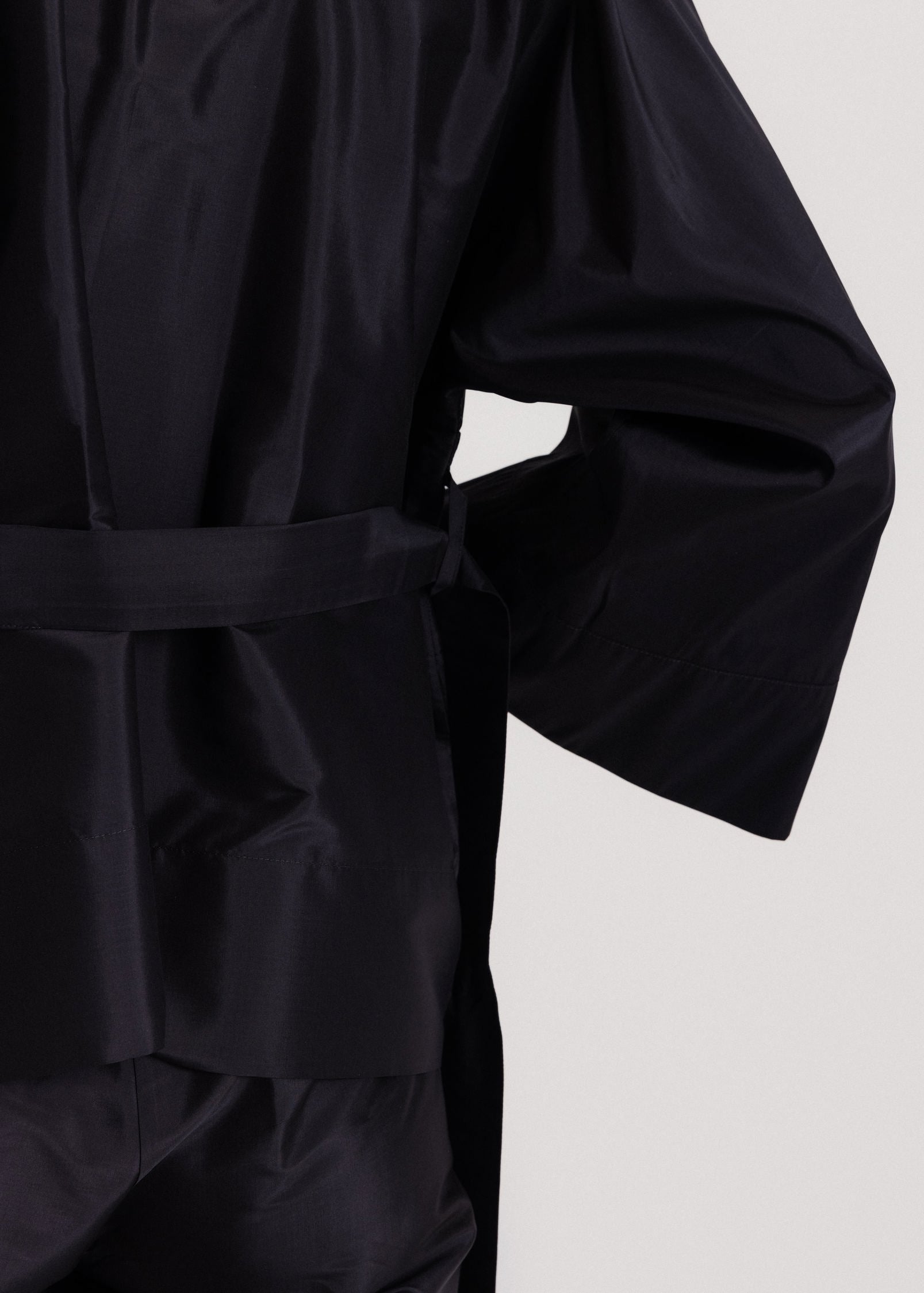 Taffeta Kimono Jacket in Black