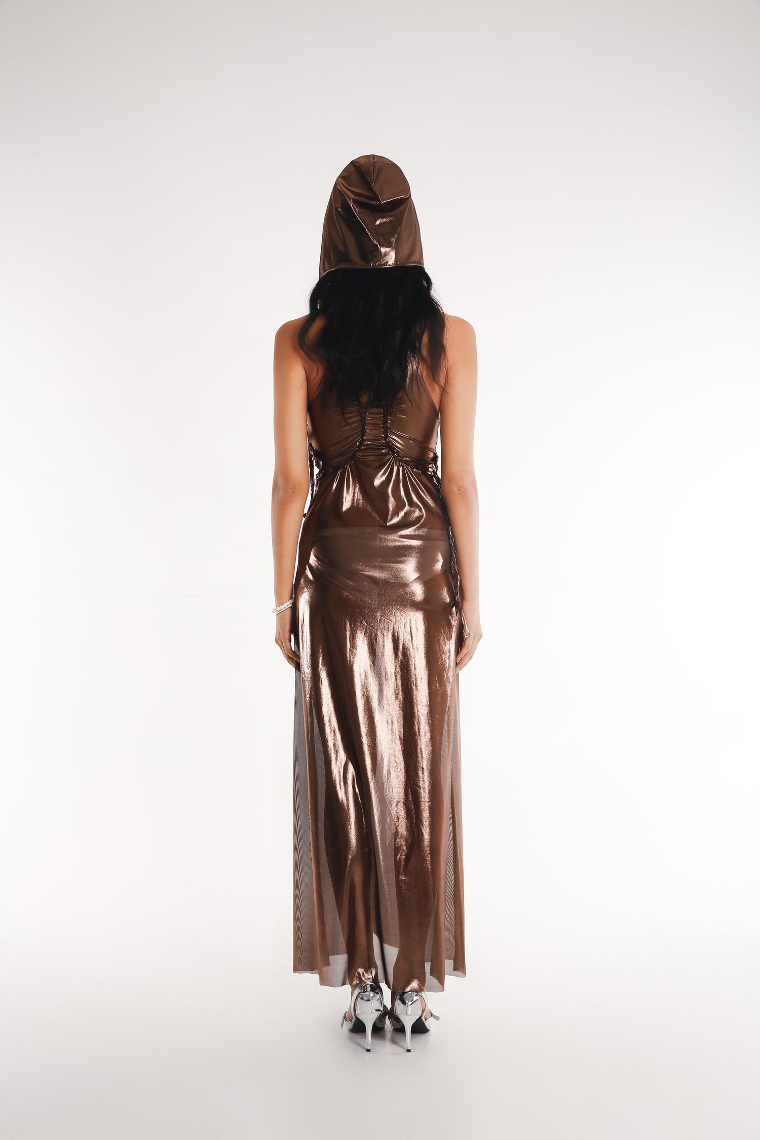 Ophelia Bronze Dress with Hood