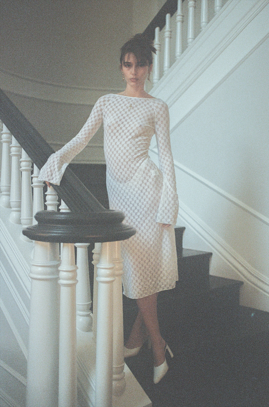 The Jane Maxi Dress in White Lace