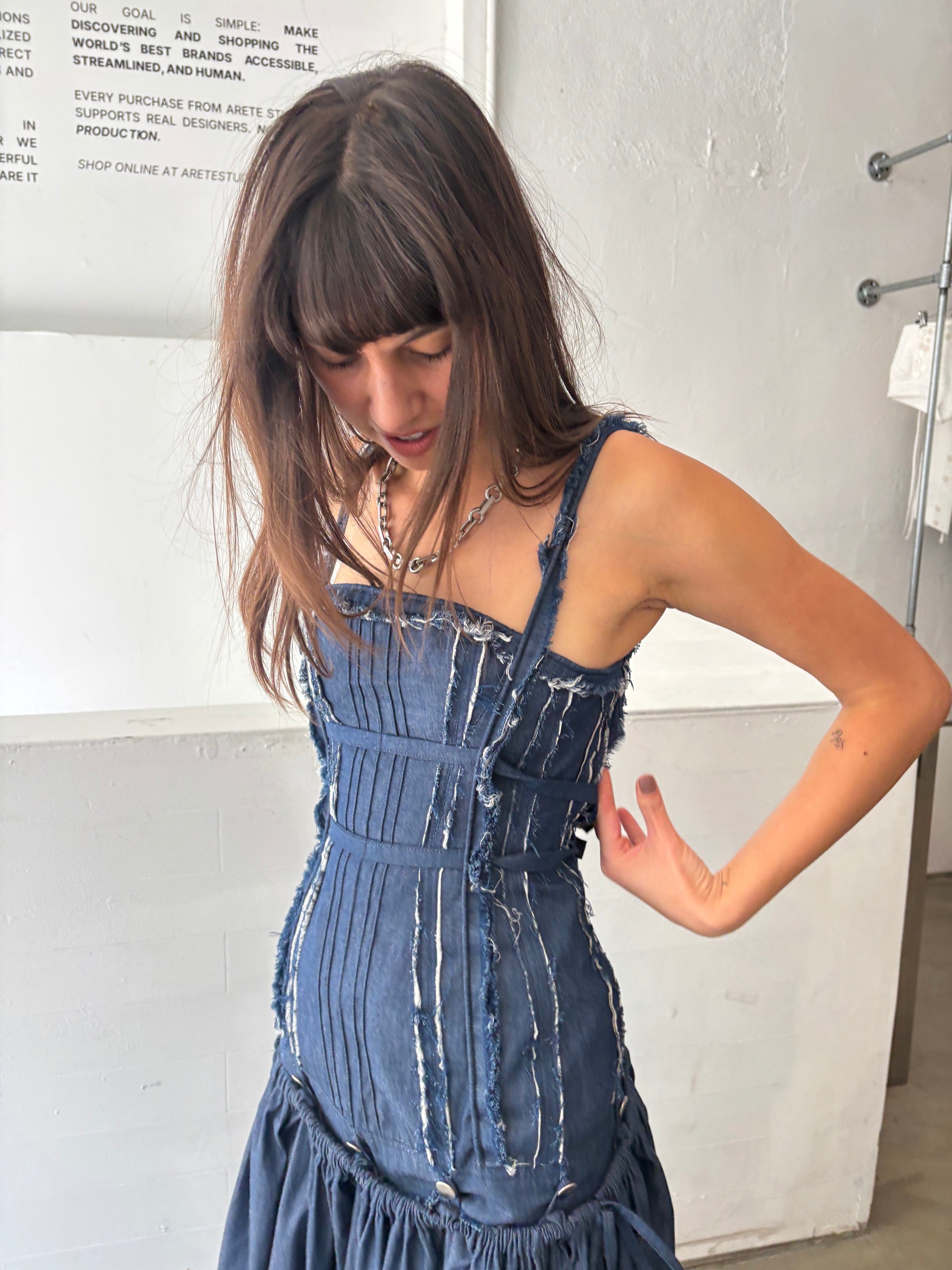 Denim two piece dress