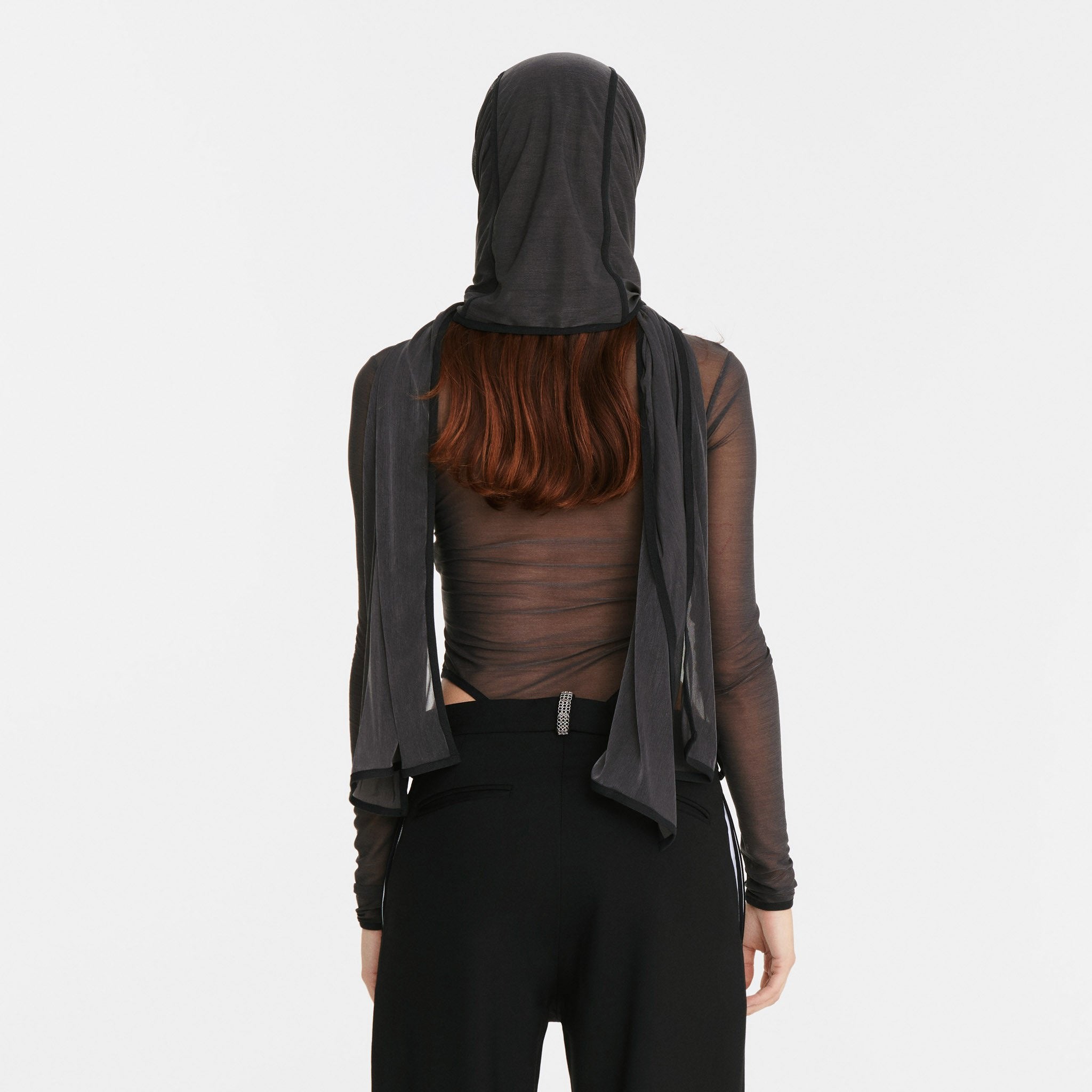 Madonna Bodysuit in Sheer Grey