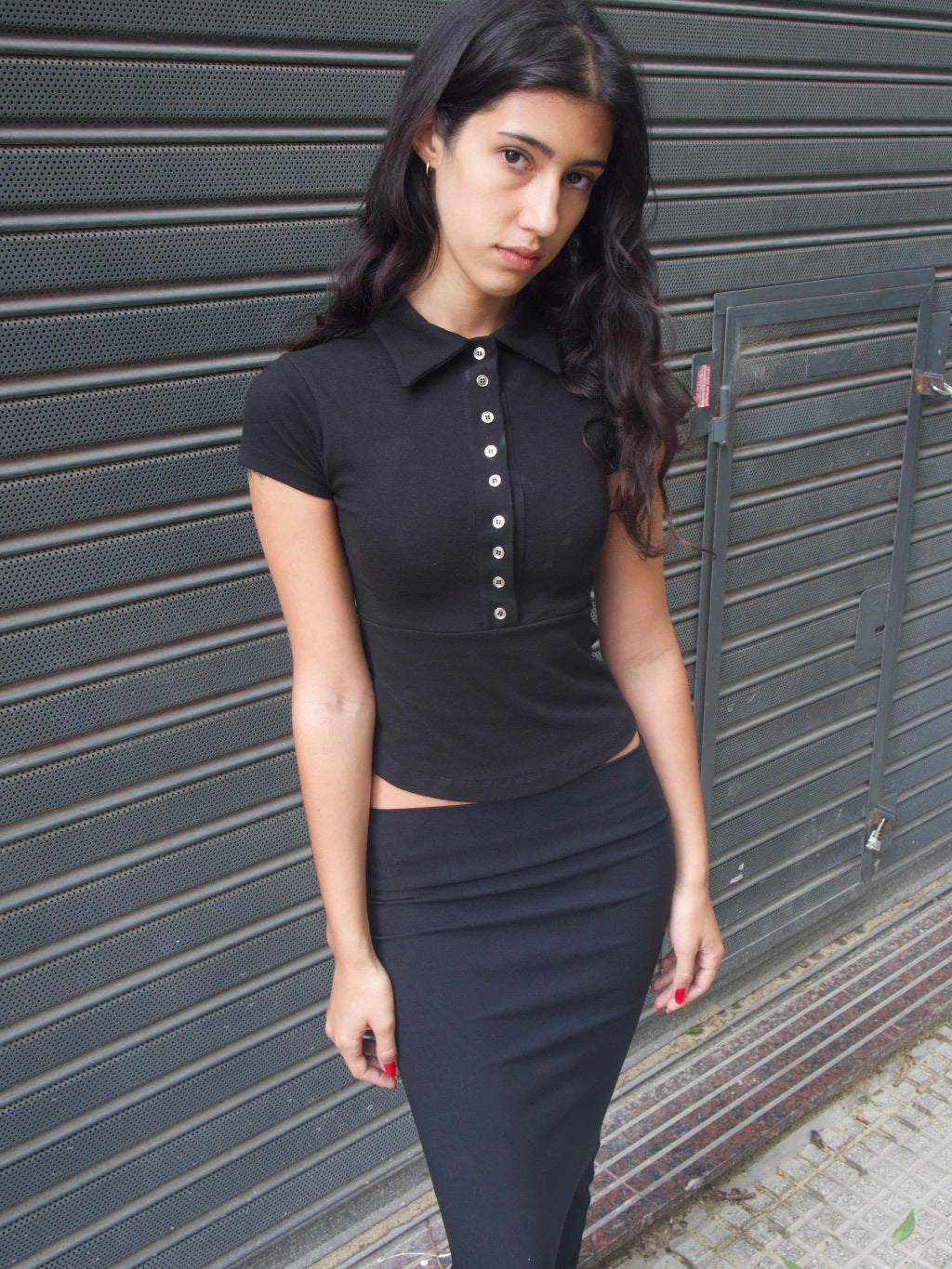 POLO TOP WITH MULTIPLE BUTTONS