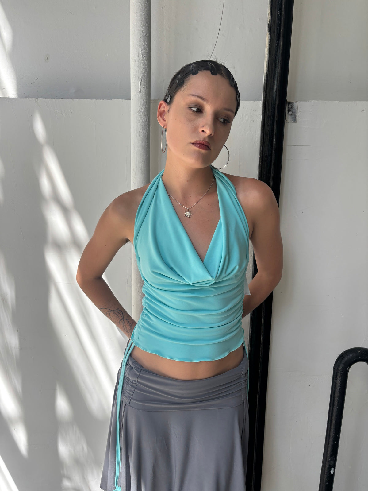 LIGHT TEAL MULTIWAY TOP