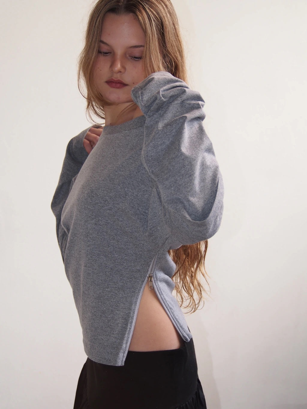 REMERA ONE ZIP - LONG SLEEVE - GREY