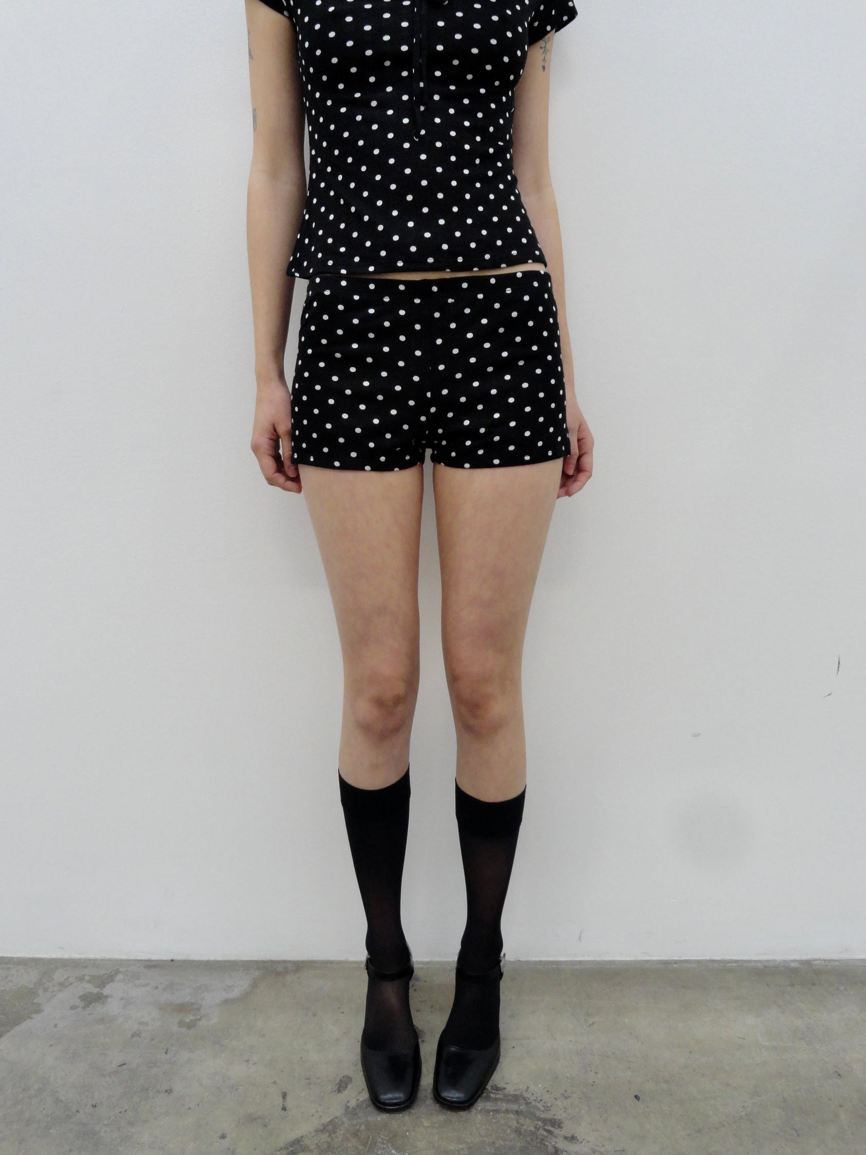 Cleo Hot Shorts in Black Polka Dot