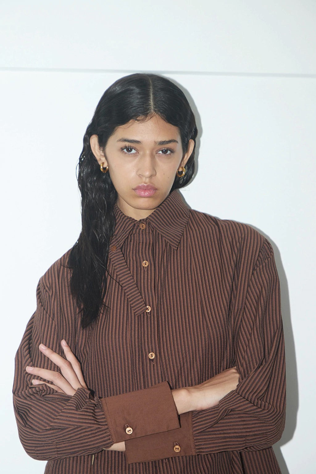 Luisa Shirt Chocolate Striped