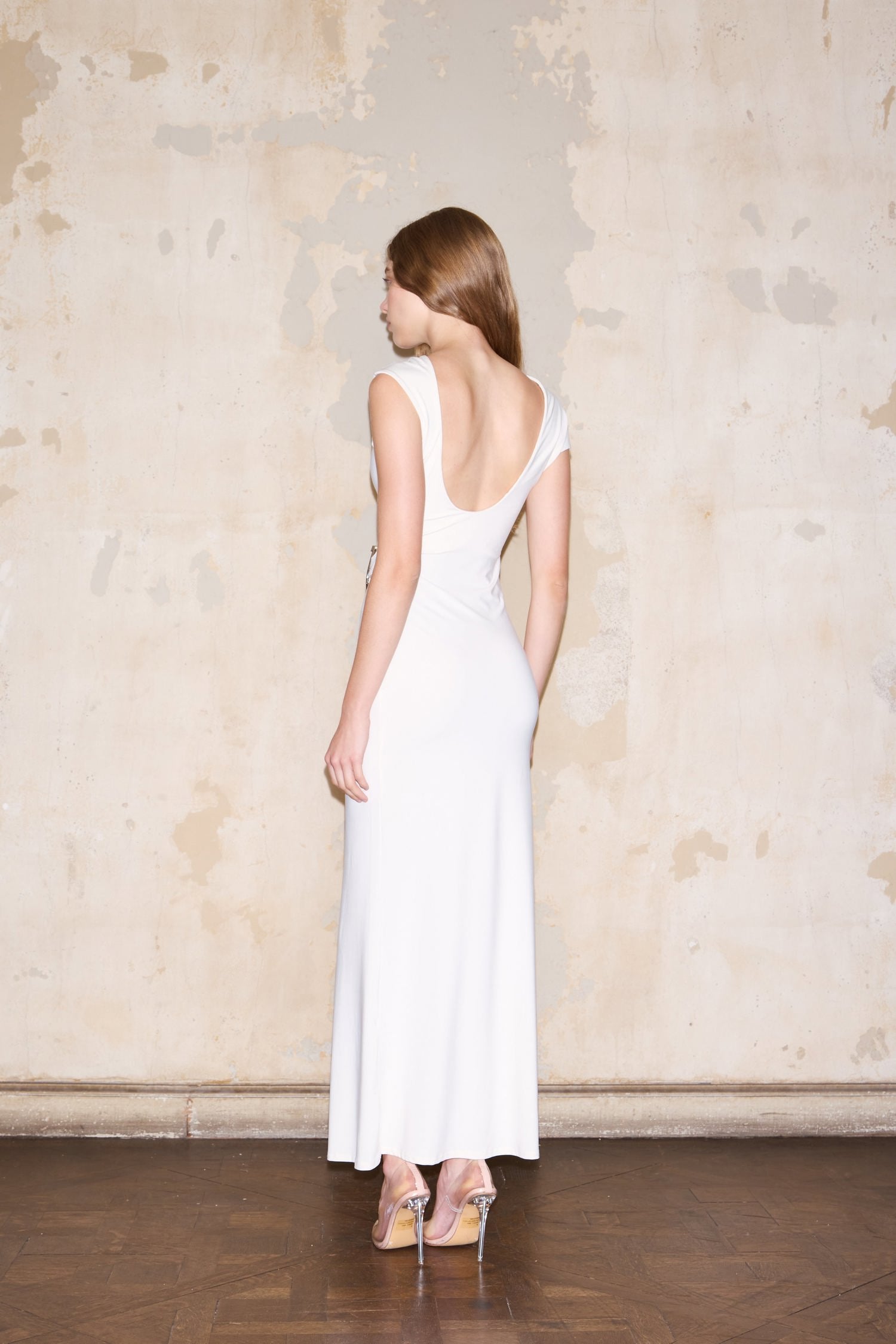 DEVOTO DRESS OFF WHITE