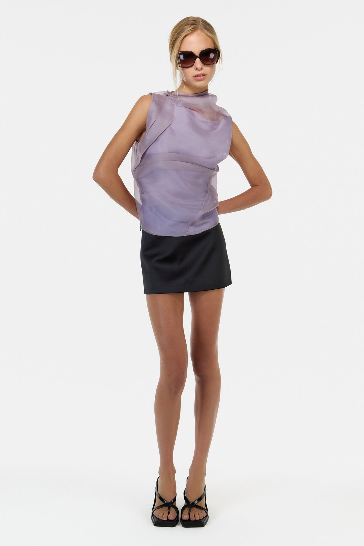 lilac organza top