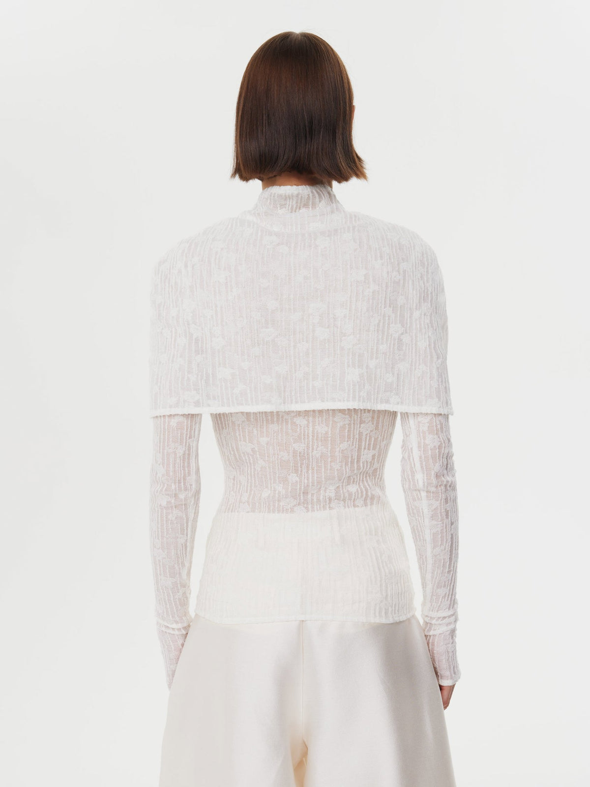 Pelerine Top in White