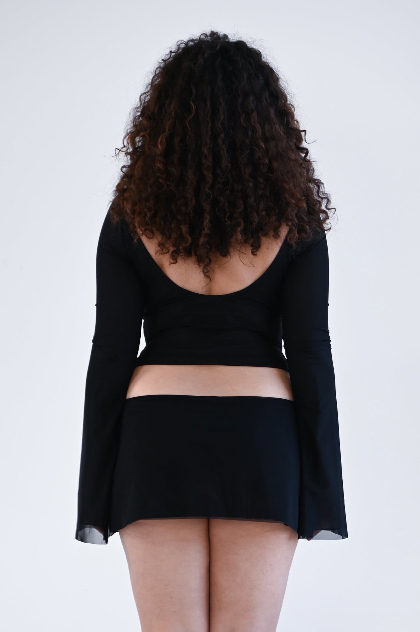 The Jane Top in Black Mesh