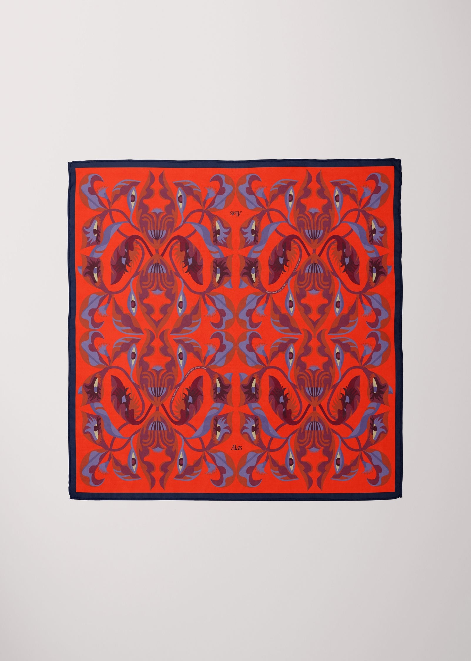 Bandana Silk Scarf 'I Bloom You'