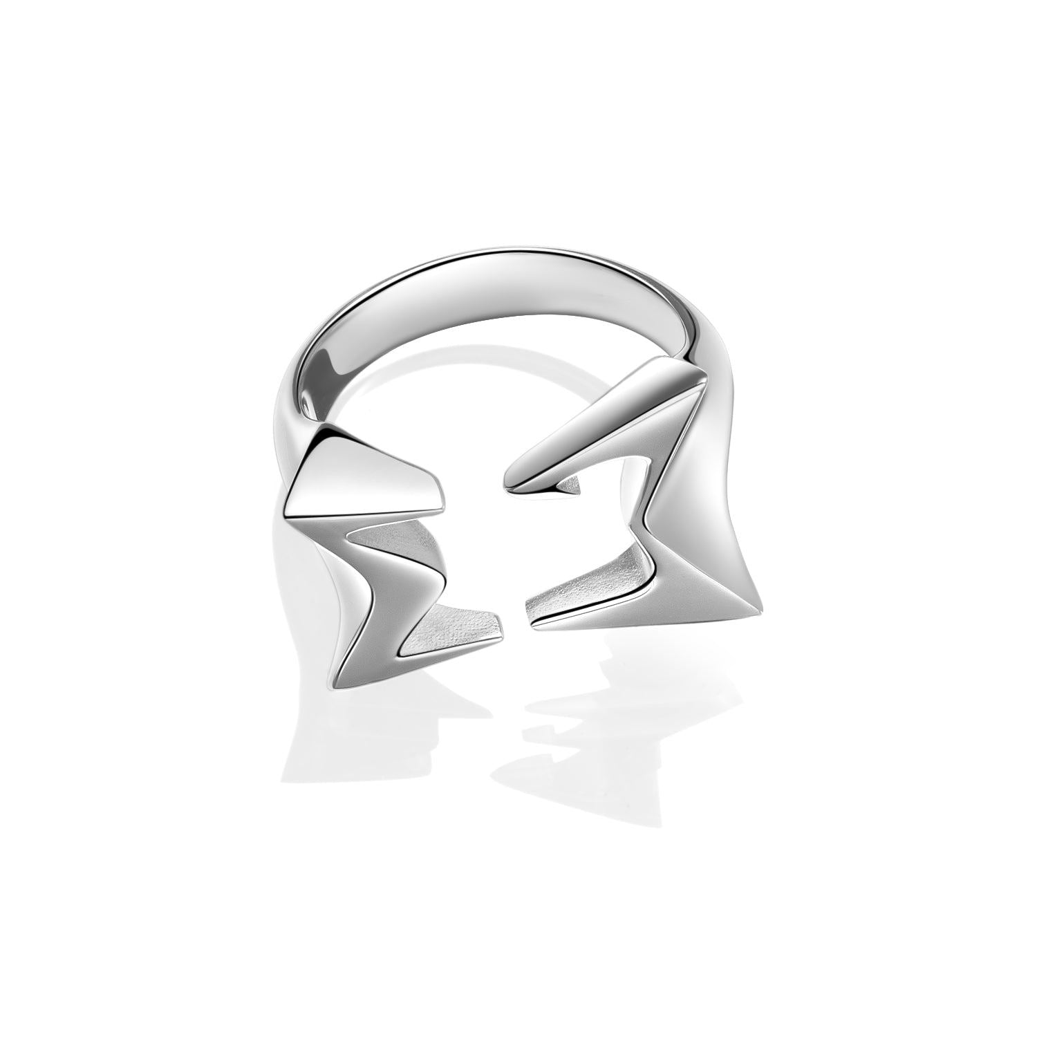 Pioneer|Stackable Jagged Open-Front Ring