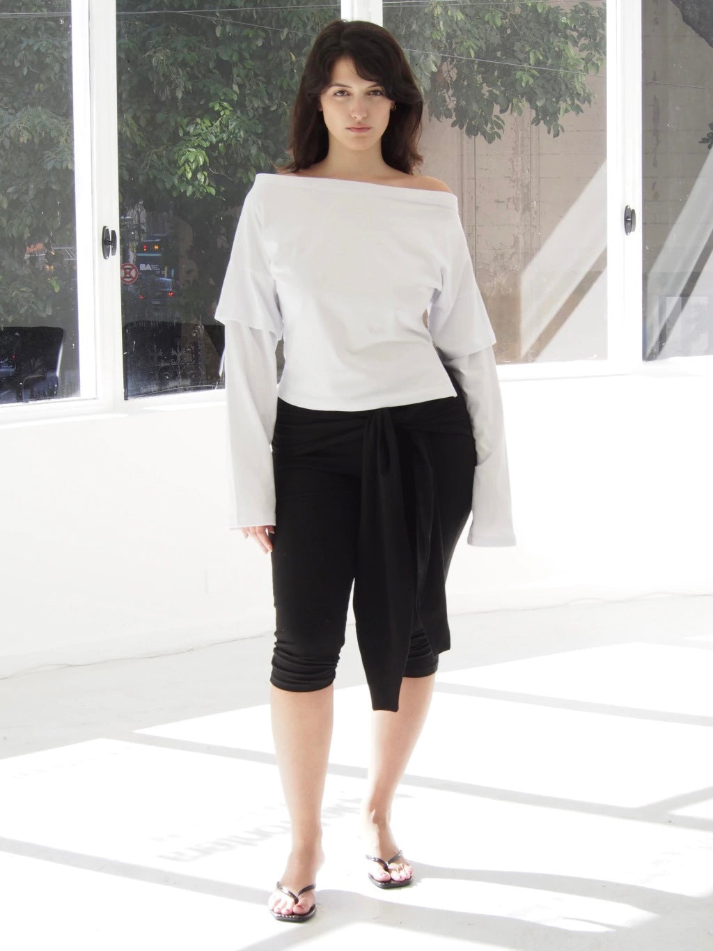 REMERA ONE ZIP - LONG SLEEVE - WHITE
