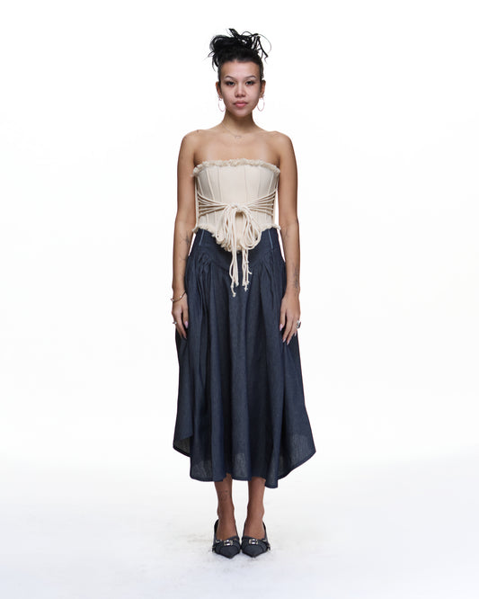 Corset piel largo