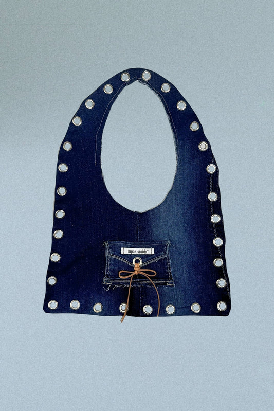 Recycled Denim Studded Bag