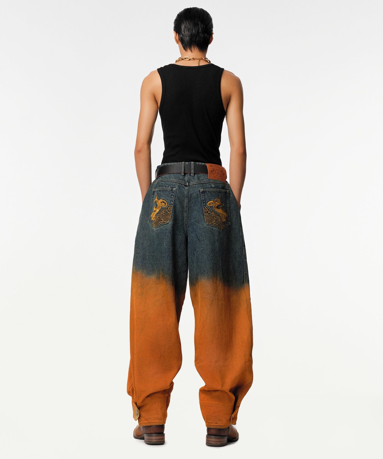 Rusted Ombre Gemyny Horseshoe Jeans