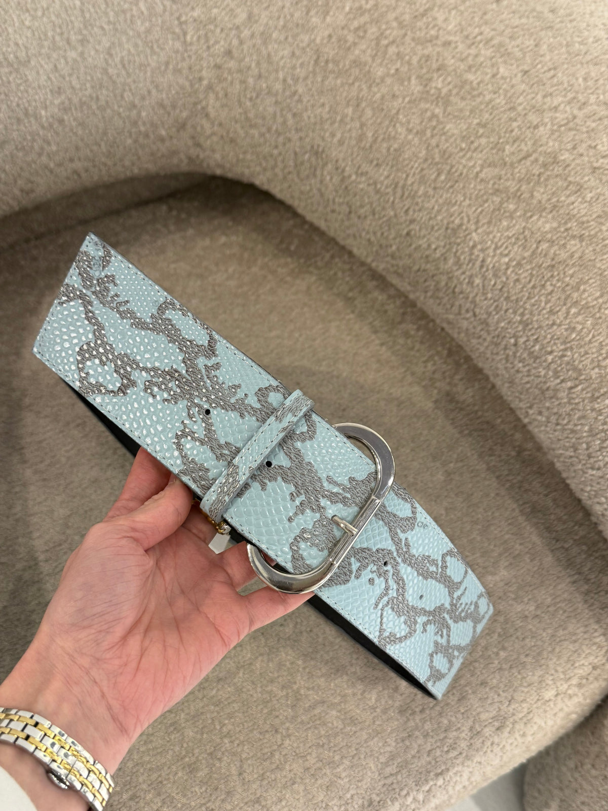 Wide Belt Snakeskin