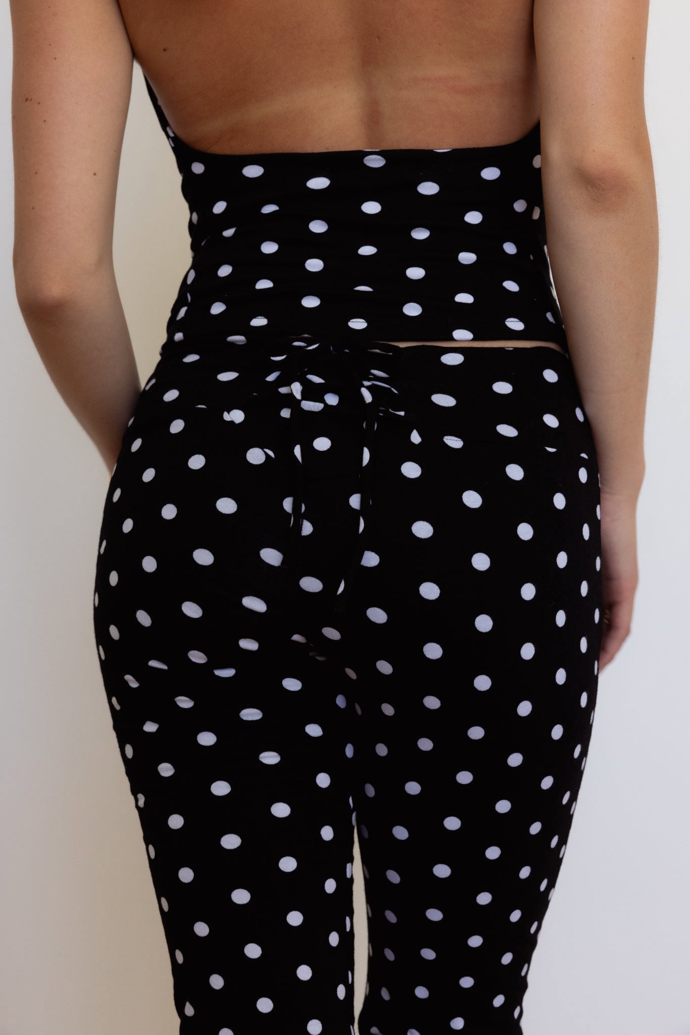 Psyche Capri in Black Polka Dot