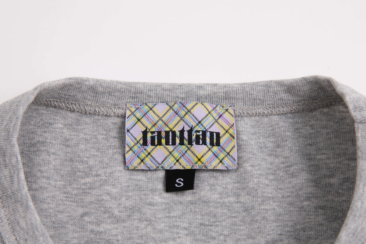 Lace Plaid Patchwork Tee Porcelain Plaid
