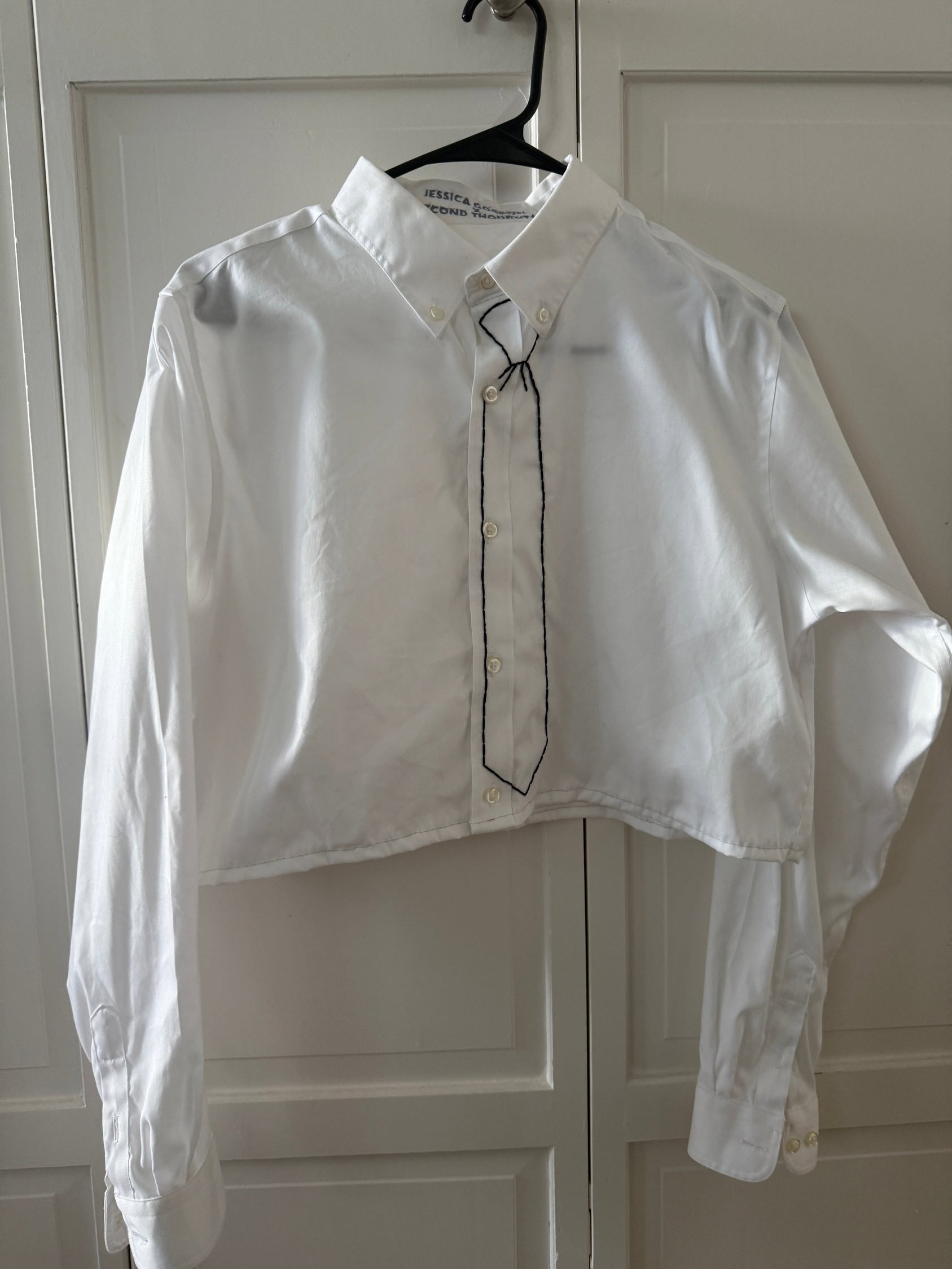 JG x ST Embroidered Cropped Button Down