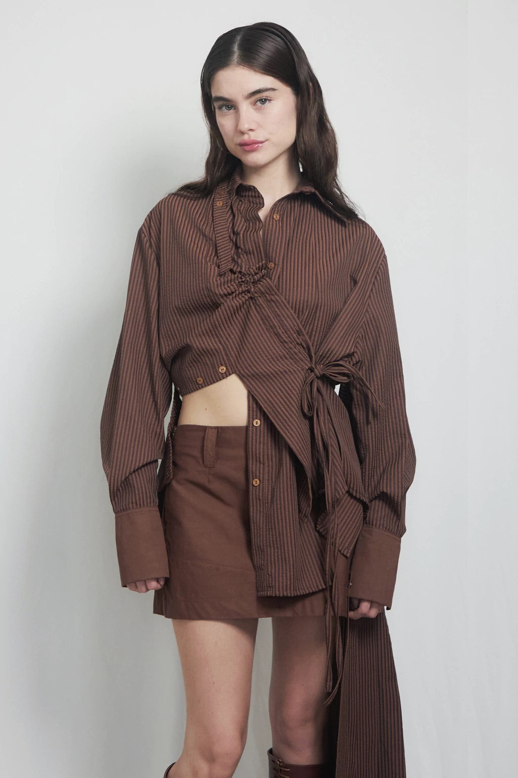 Luisa Shirt Chocolate Striped