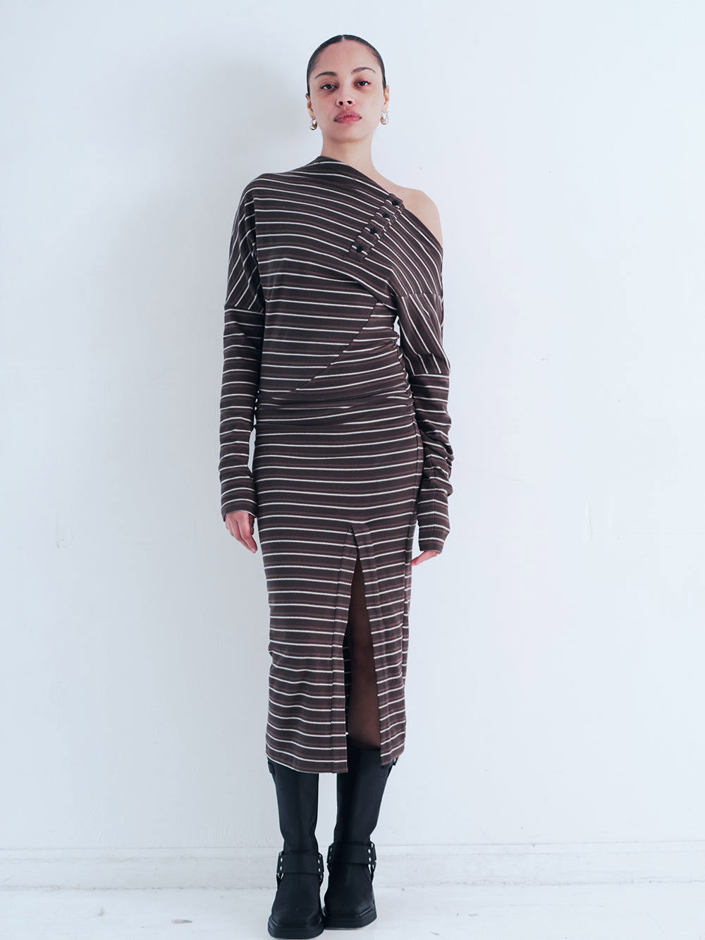 ALEXIA LONG DRESS IN STRIPE