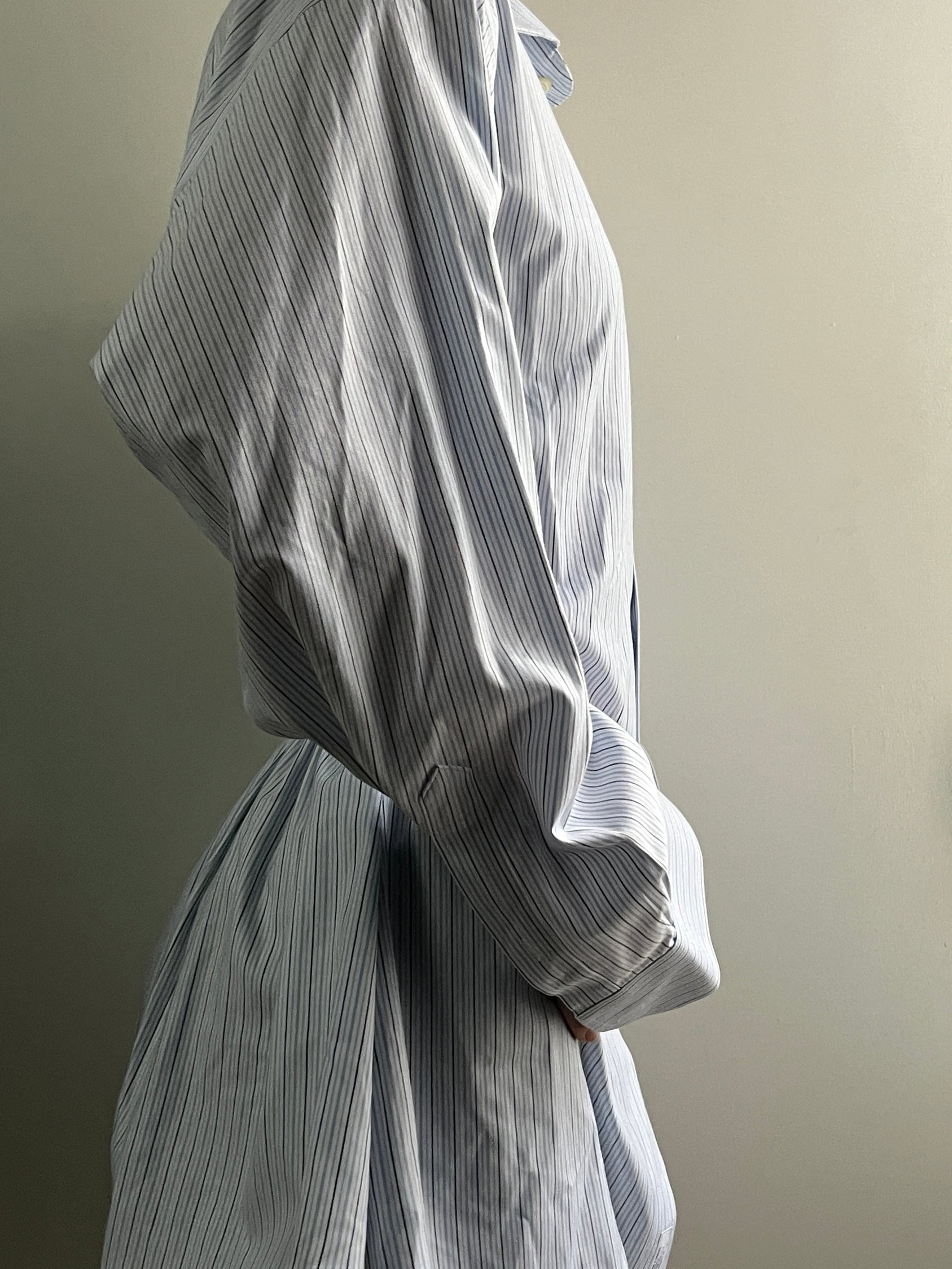 Stretch Waist Button Down- Spring Stripe