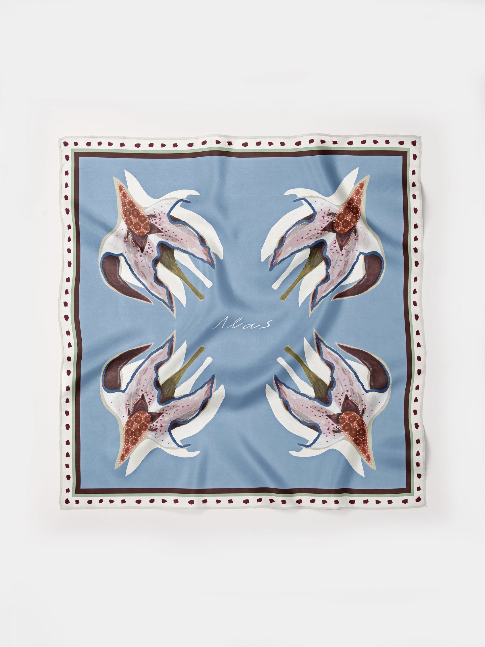 Medium Silk Scarf 'Garden of Alas'