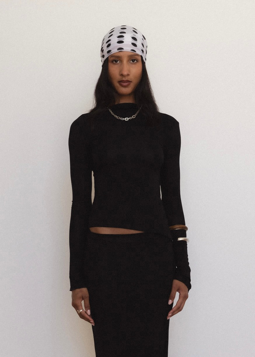 Demeter Long Sleeve Top in Midnight