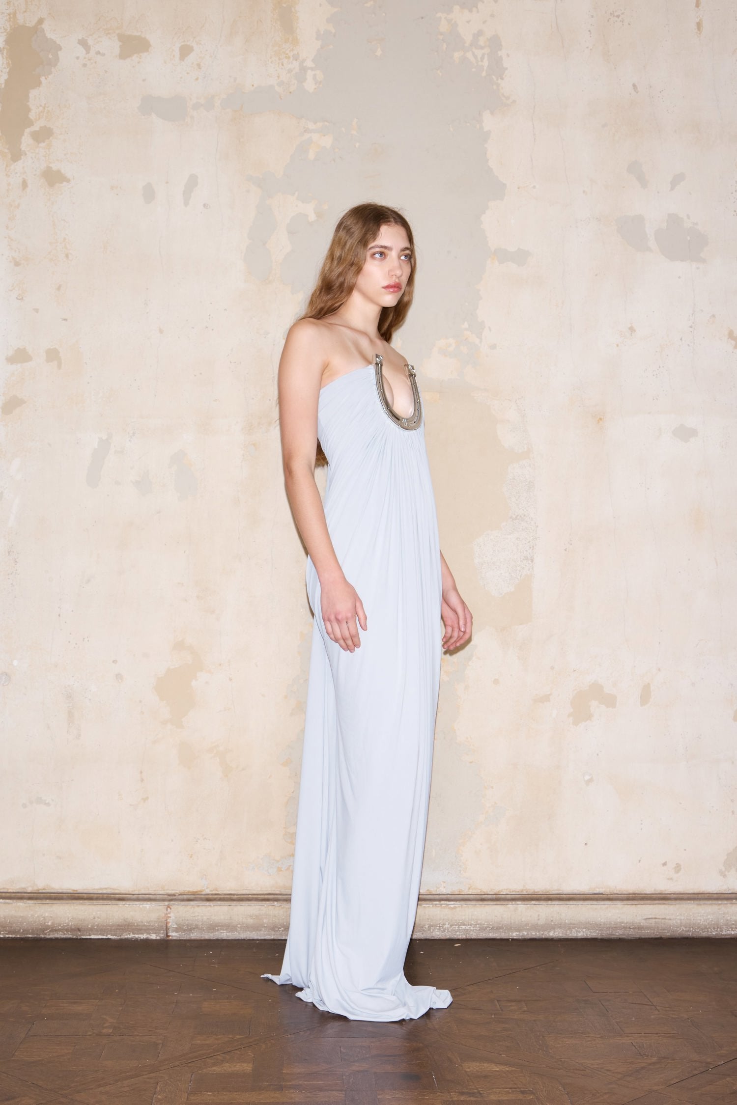 VEDIA DRESS LIGHT GREY