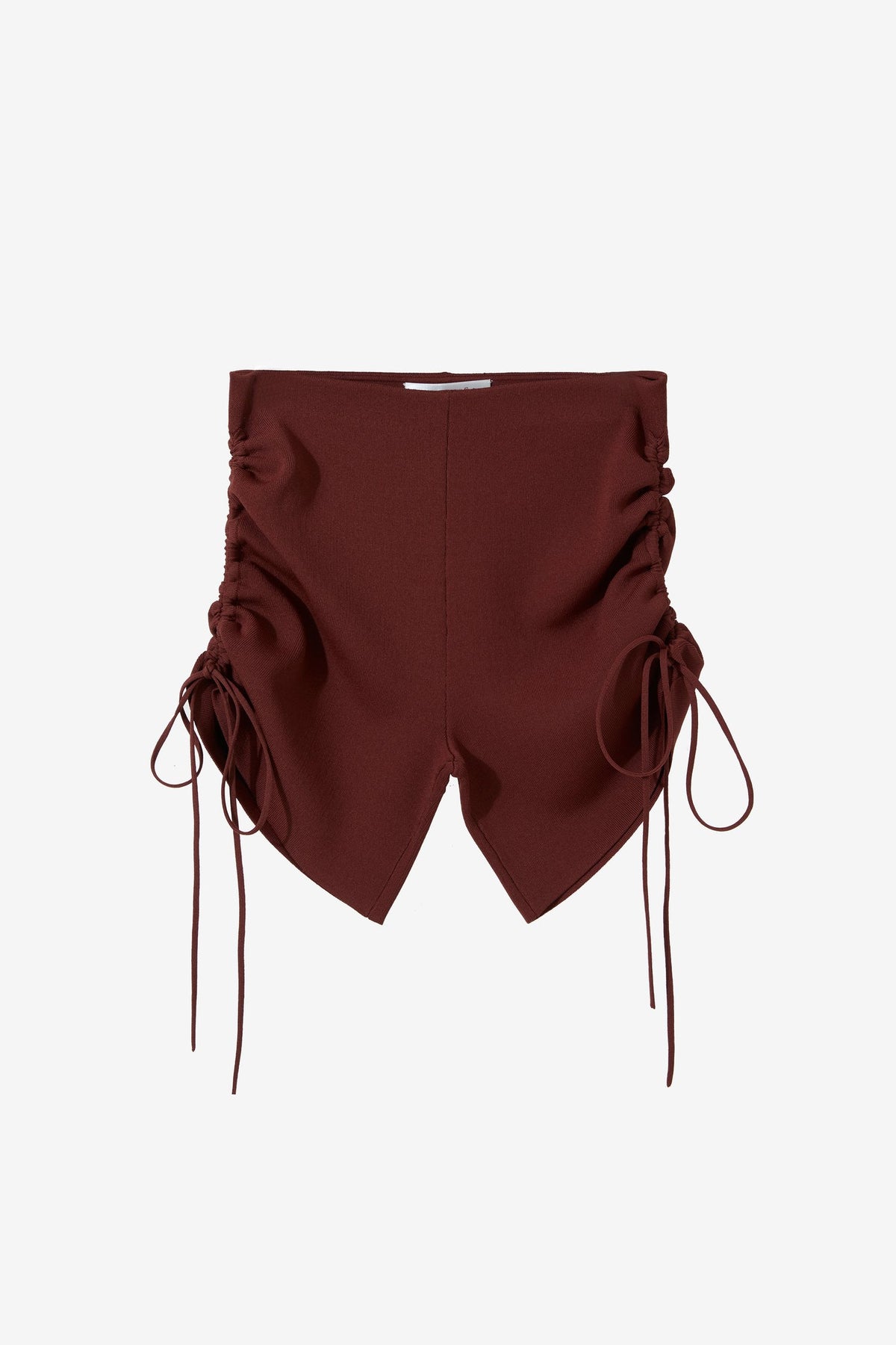 Drawstrings Knit Shorts in Rosewood