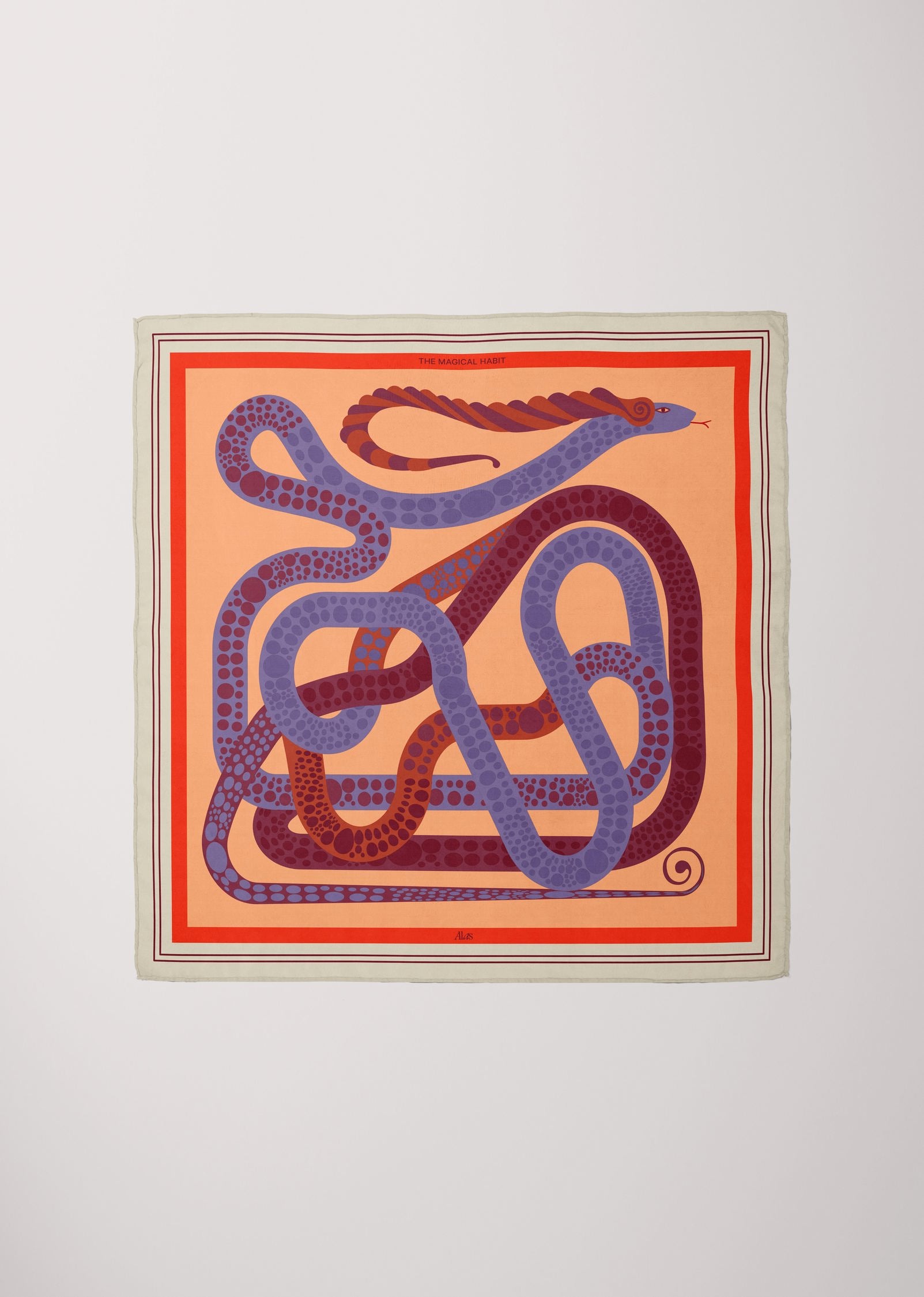 Medium Silk Scarf 'The Serpent'