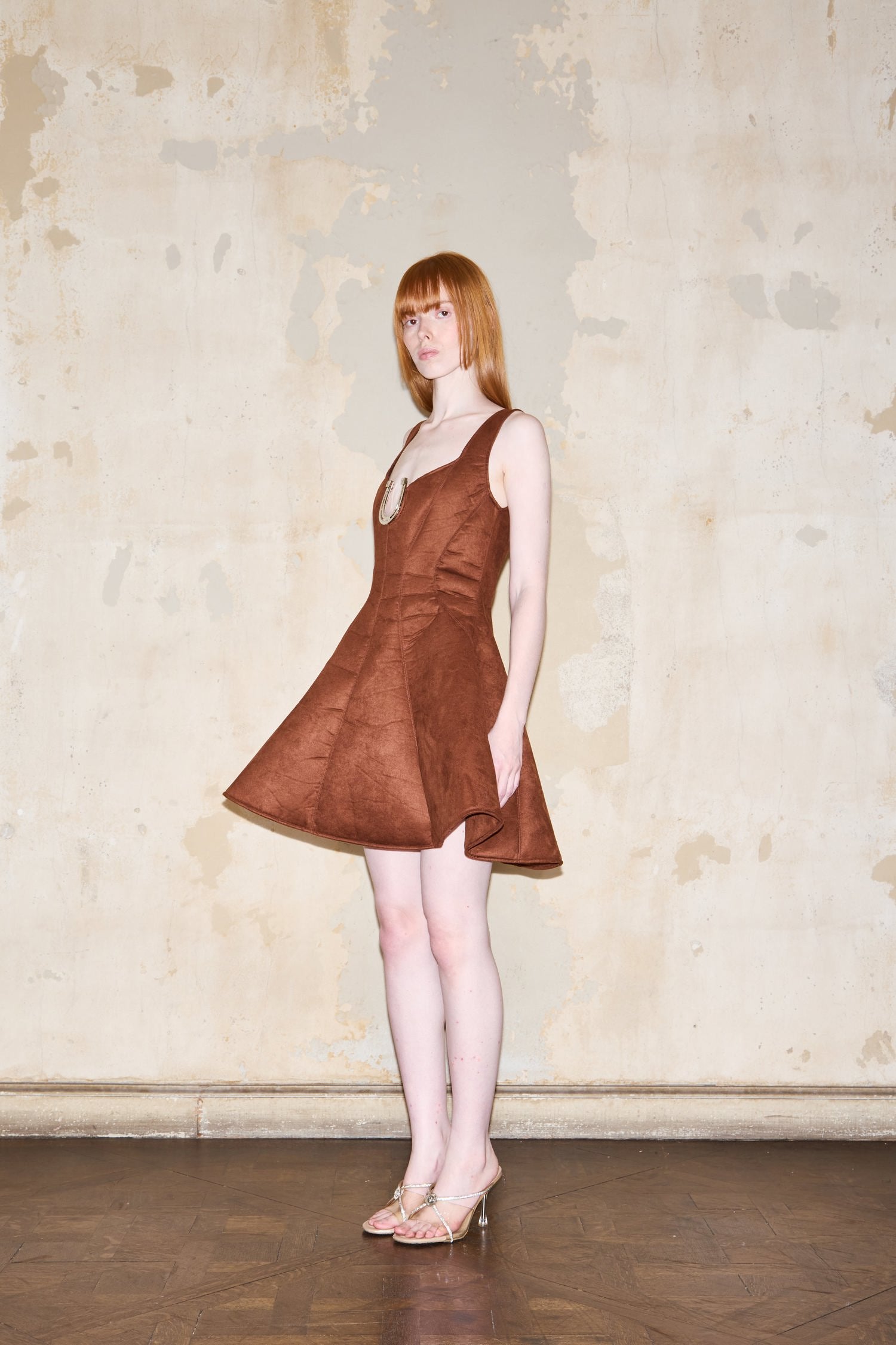 BURELA DRESS BROWN
