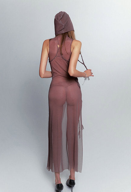 PLUM NYX DRESS WITH HOOD