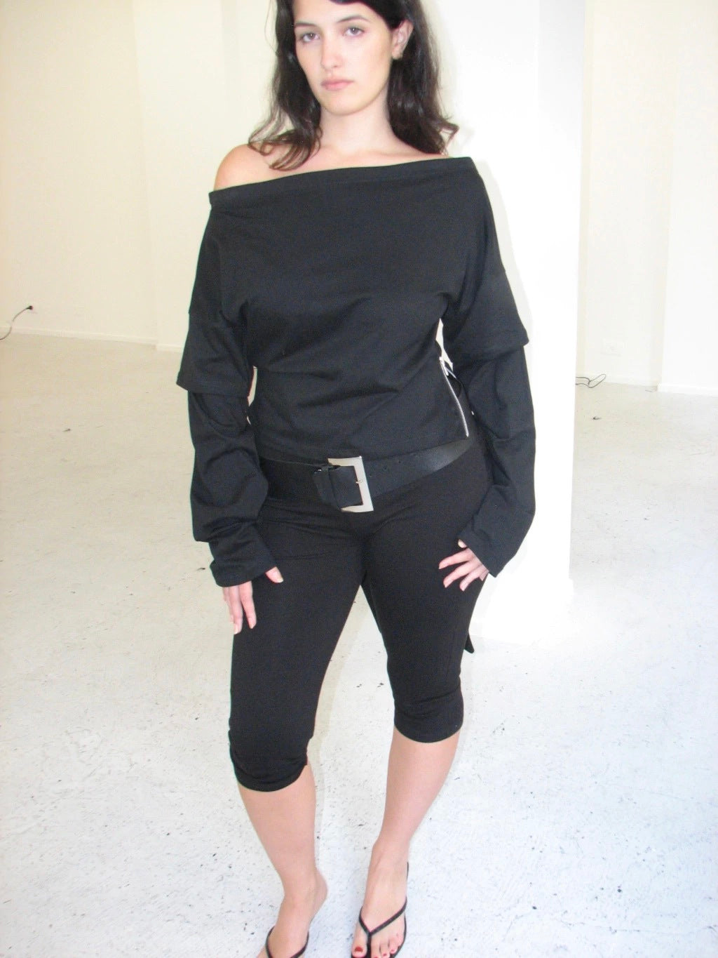 REMERA ONE ZIP - LONG SLEEVE - BLACK