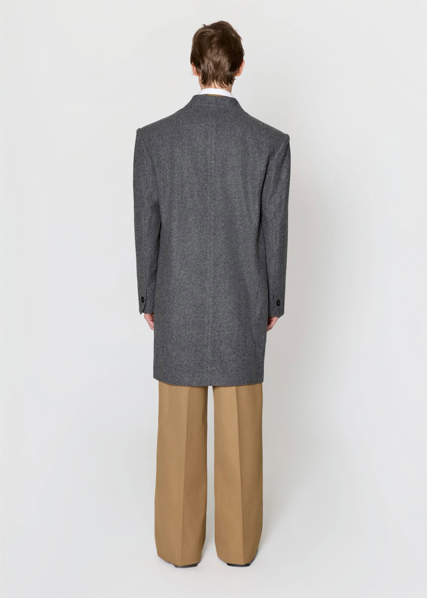 Grey Essentia Wool Coat