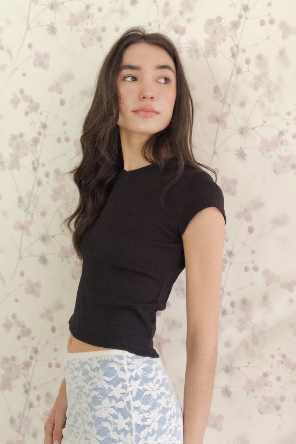 Cleo V-Neck Baby Tee