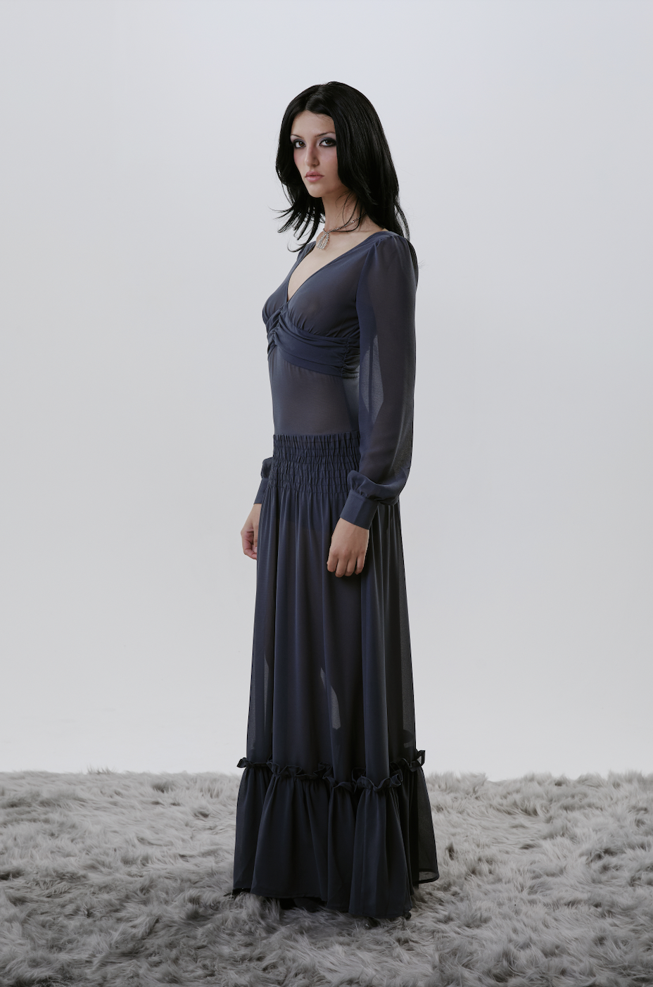 Vault Dress in Obsidian Blue