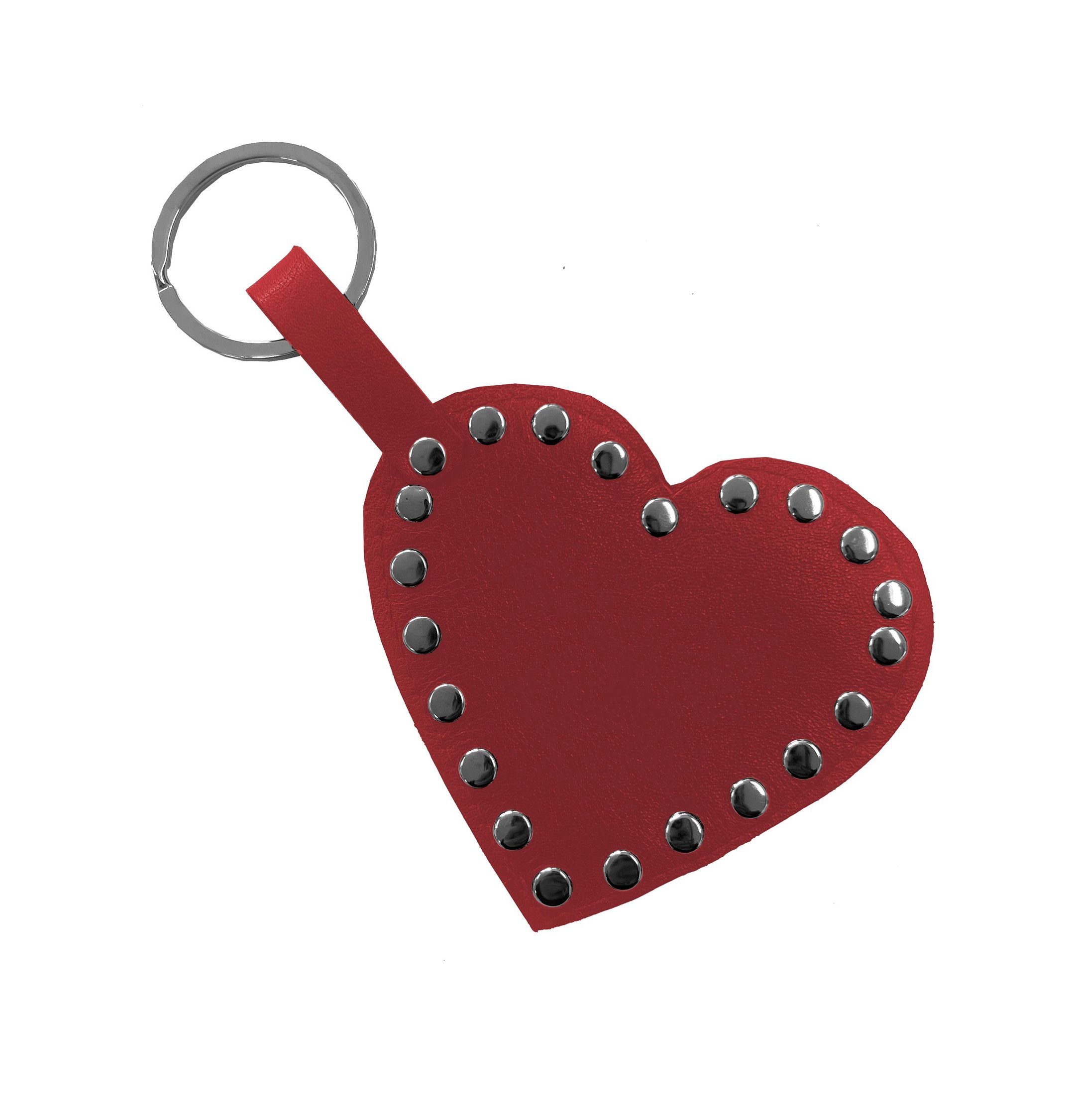 The Leather Stud Heart Charm
