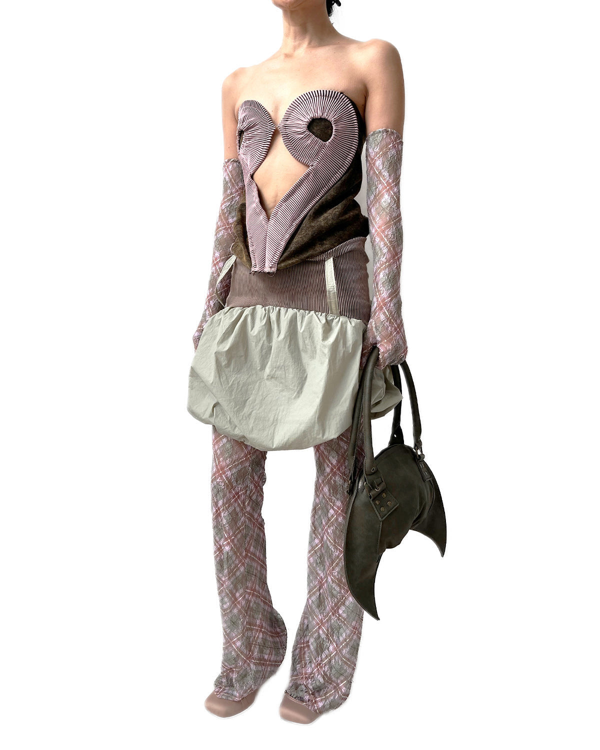 The Croissant Bag Matte Moss Grey