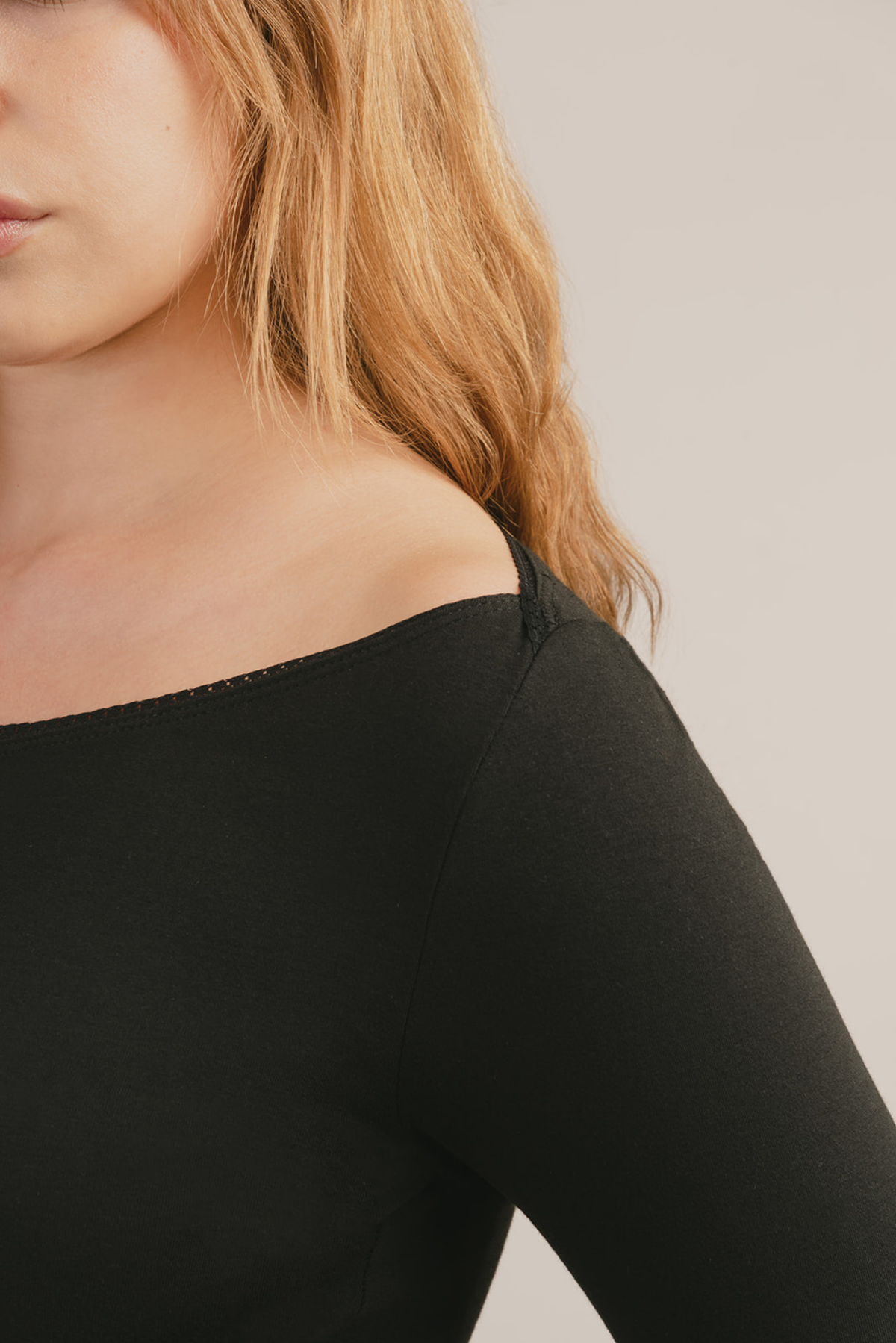 Colette 3/4 Sleeve Boat Neck Top