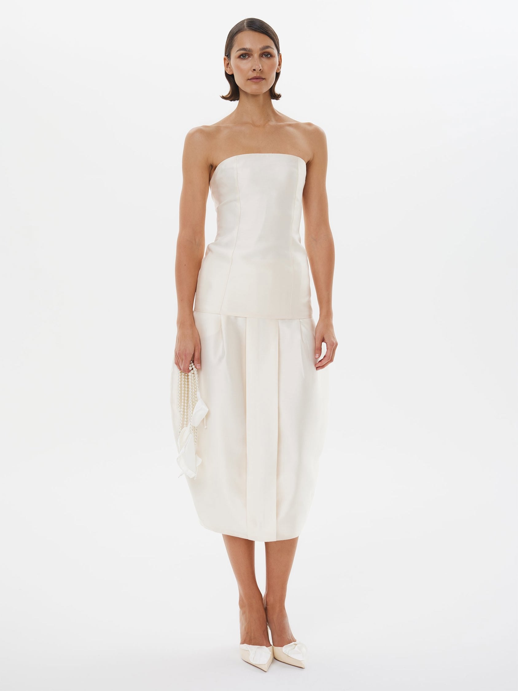 Bud Corset Top in Starlight White