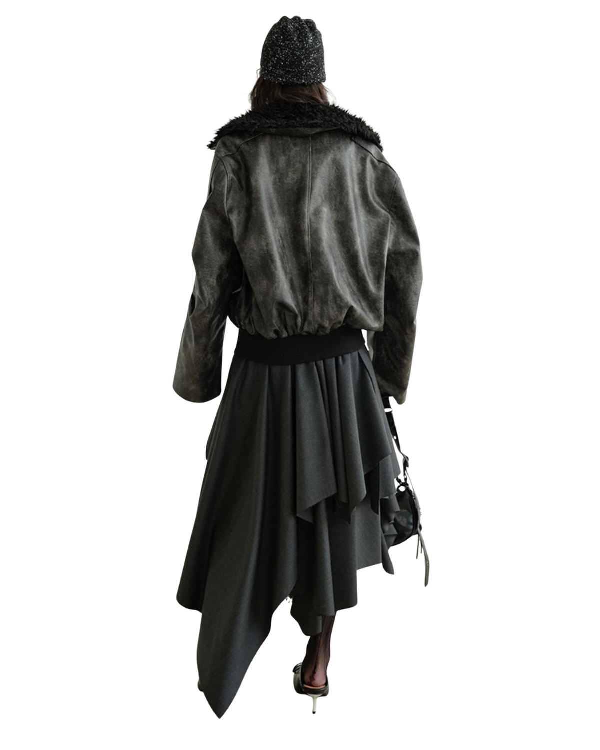 MAIRA Asymmetrical Draped Skirt
