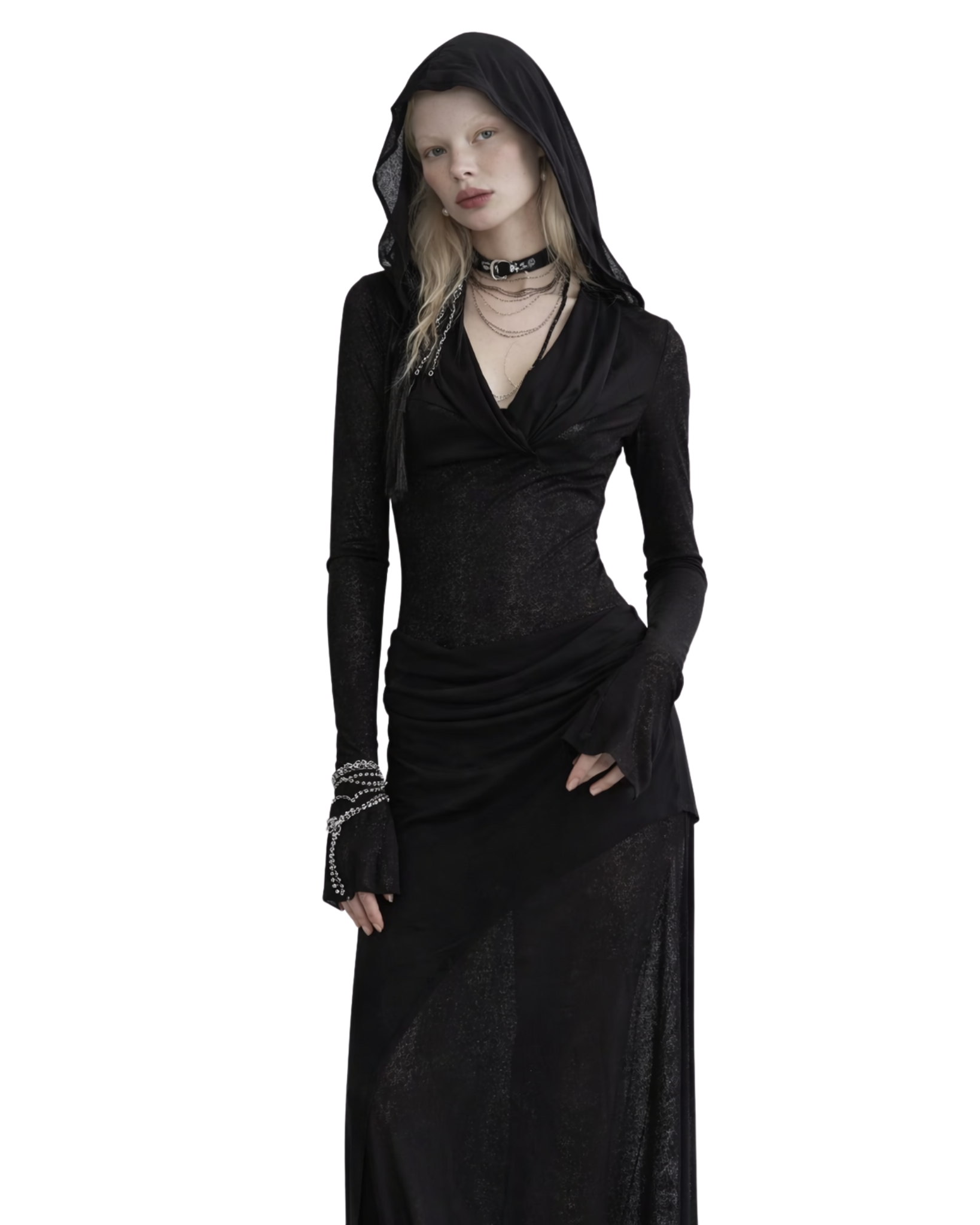 SHADOW Hooded Maxi Dres