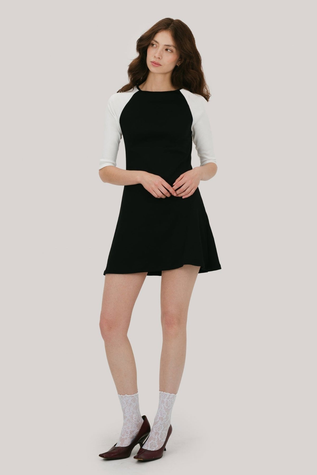 The 3/4 Sleeve Raglan Mini Dress